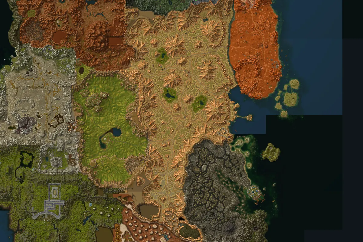 The Barrens interior terrain map