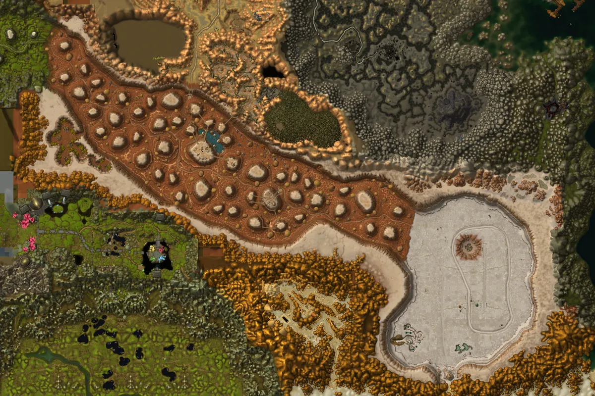 Thousand Needles interior terrain map