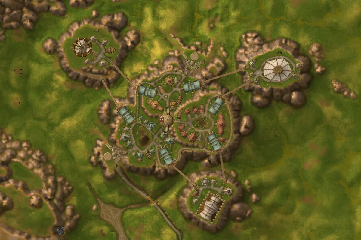 Thunder Bluff interior terrain map