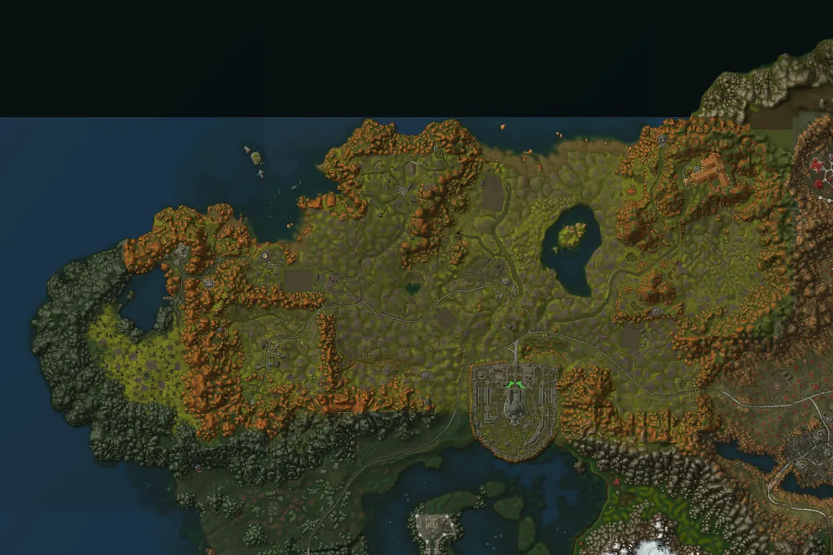 Tirisfal Glades interior terrain map