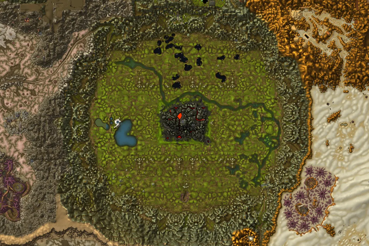 Un'Goro Crater interior terrain map