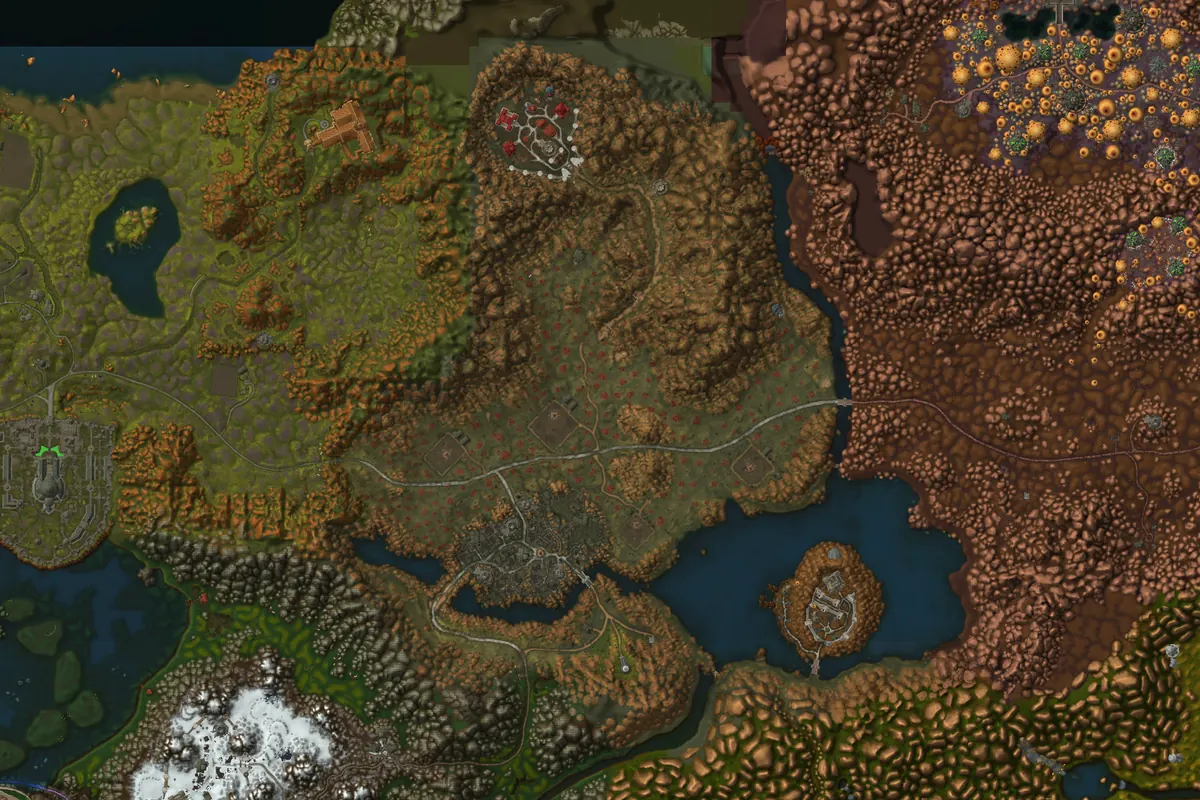 Western Plaguelands interior terrain map